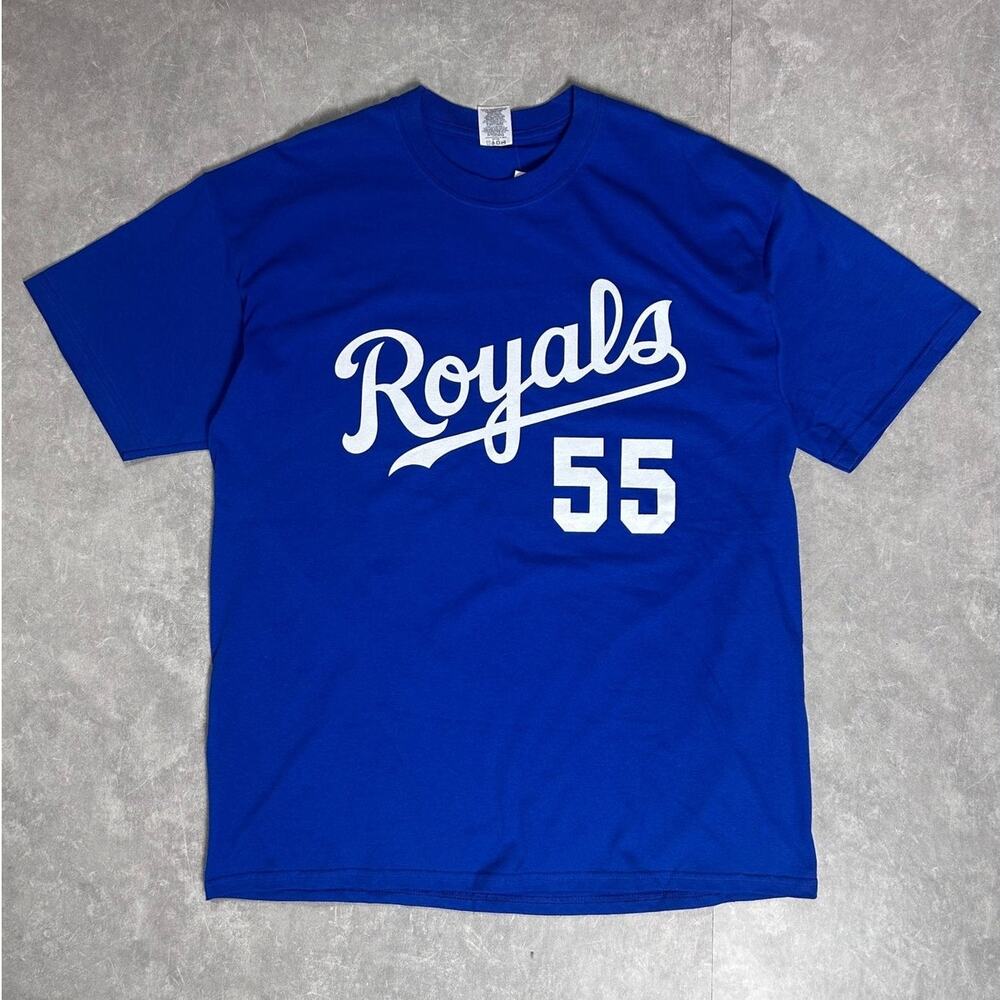 2000s Vintage Kansas City Royals Script Meche Blue T Shirt -XL